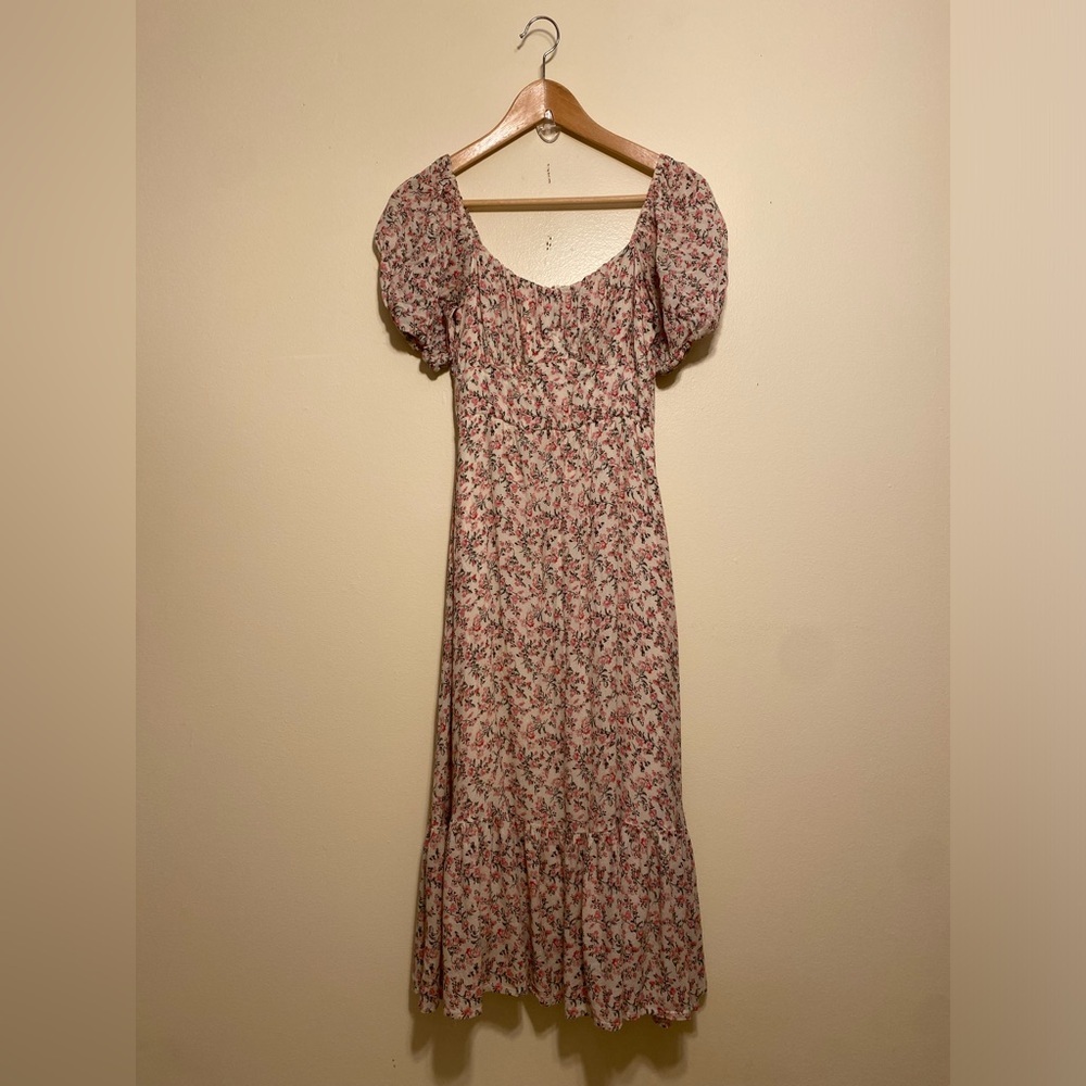 BACIO Floral Puff Sleeve Floral Dress. Size S